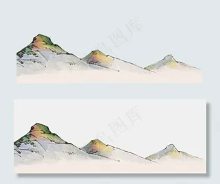 中国风古风复古山脉