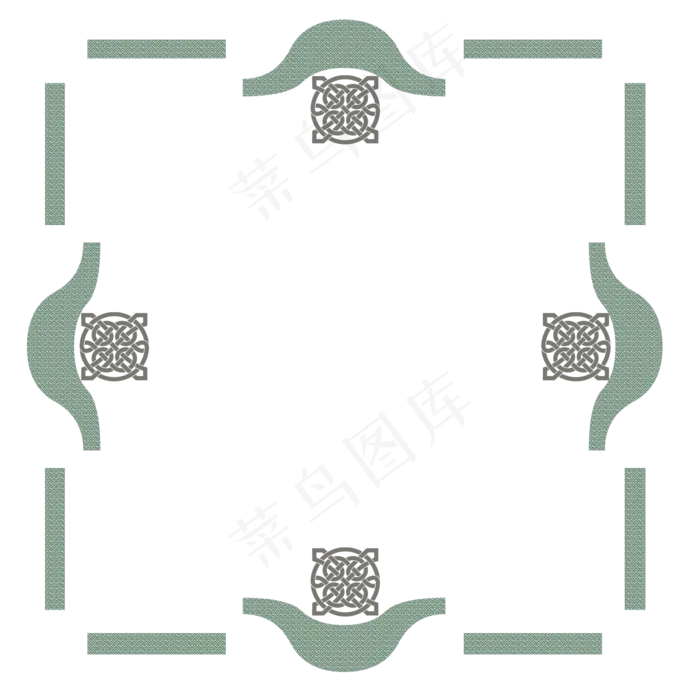 古风创意方形边框元素,免抠元素(2000*2000px 300 dpi )psd模版下载