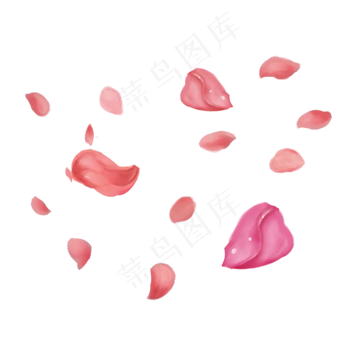 撒花玫瑰花花瓣,免抠元素(2000*2000px 300 dpi )psd模版下载