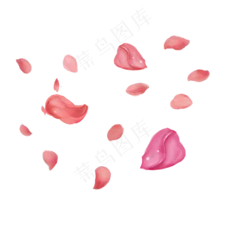 撒花玫瑰花花瓣,免抠元素