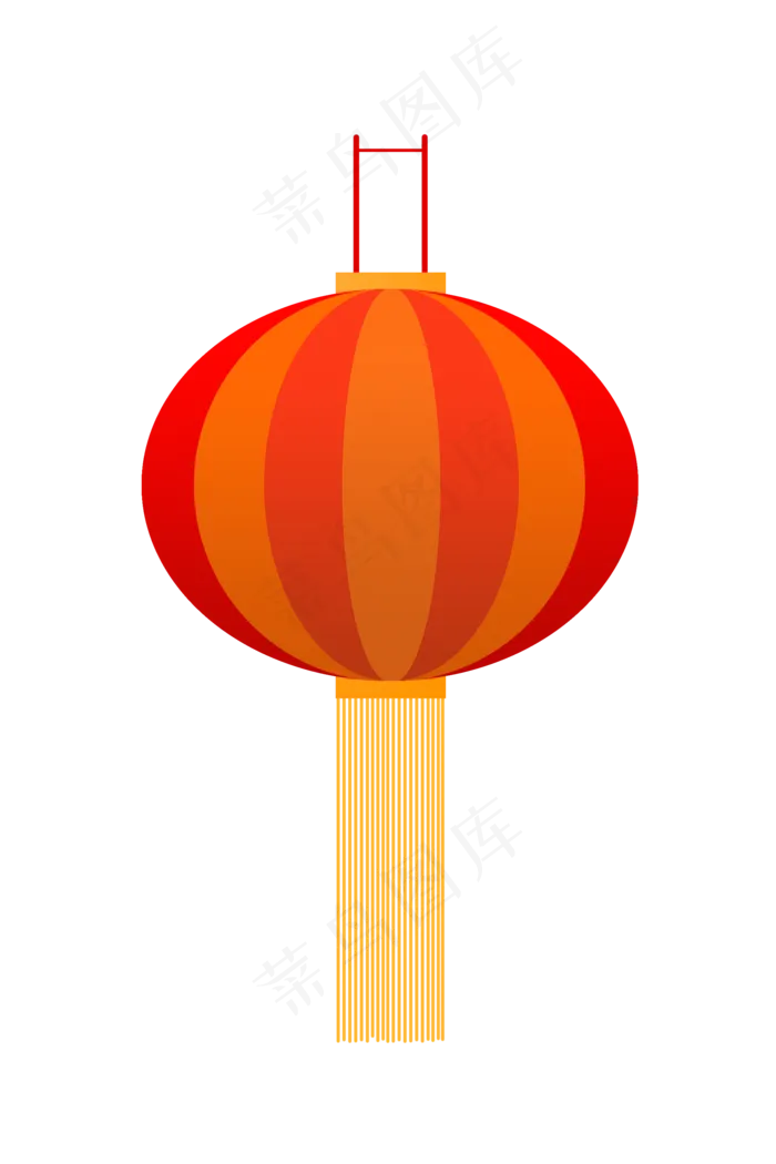 矢量卡通红色灯笼,免抠元素