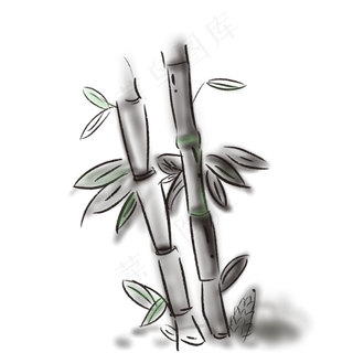 水墨风竹子素材