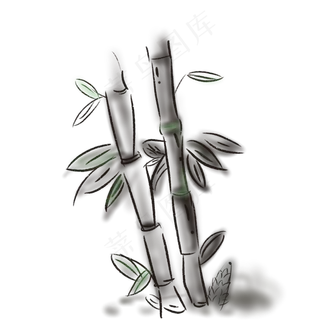 水墨风竹子素材