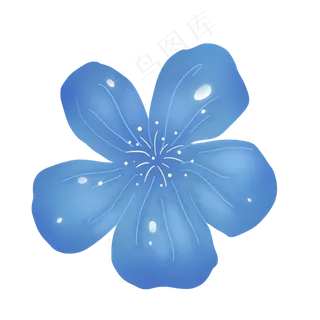 蓝色治愈浪漫小花