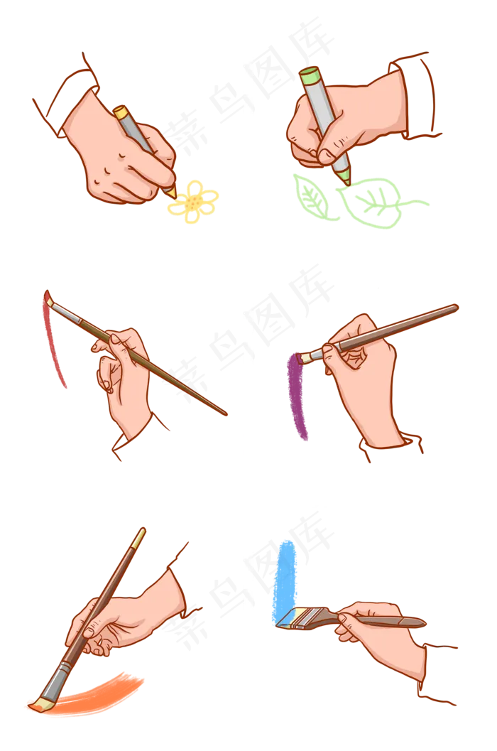 绘画培训班绘画手部组图1(2000X3020(DPI:300))psd模版下载