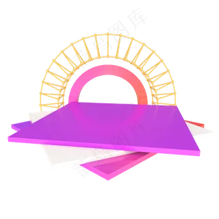 618电商不规则渐变色几何舞台