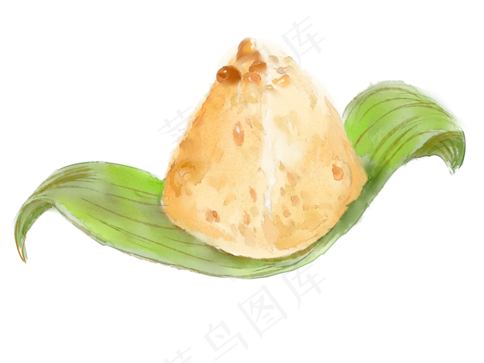 端午节水彩手绘粽子(3968X2976(DPI:72))psd模版下载