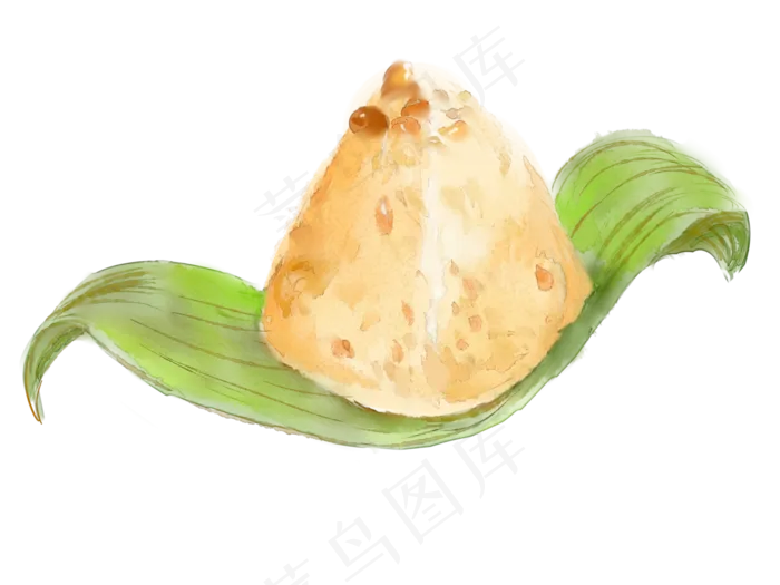 端午节水彩手绘粽子(3968X2976(DPI:72))psd模版下载
