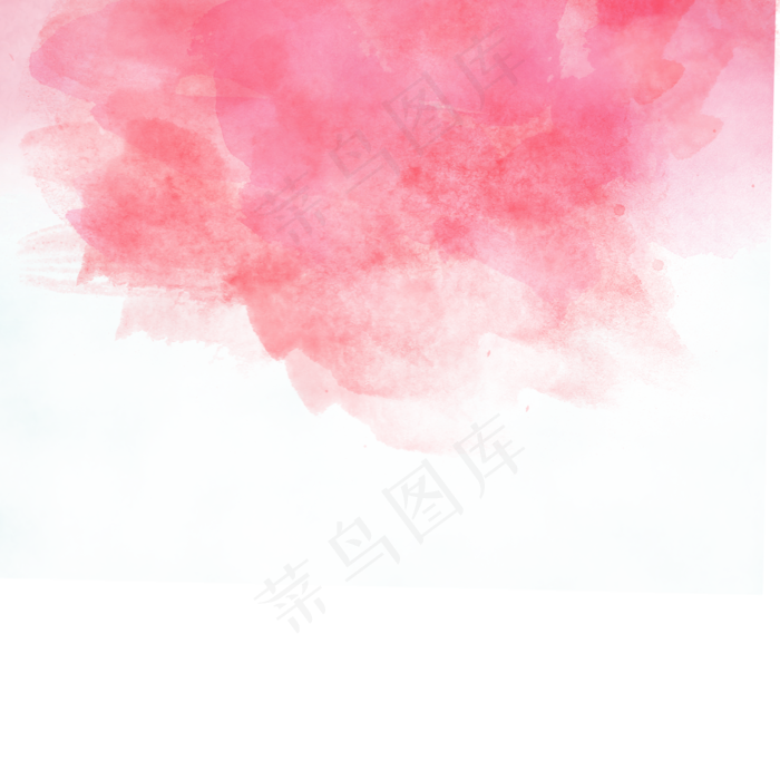 红色水彩水墨