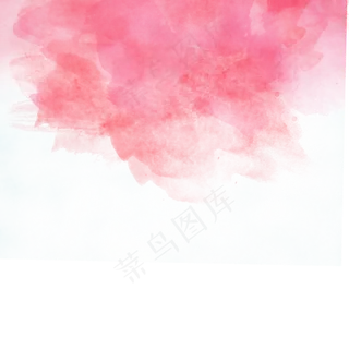 红色水彩水墨