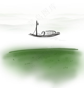 清明节 手绘草地,免抠元素