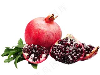 新鲜红皮石榴水果