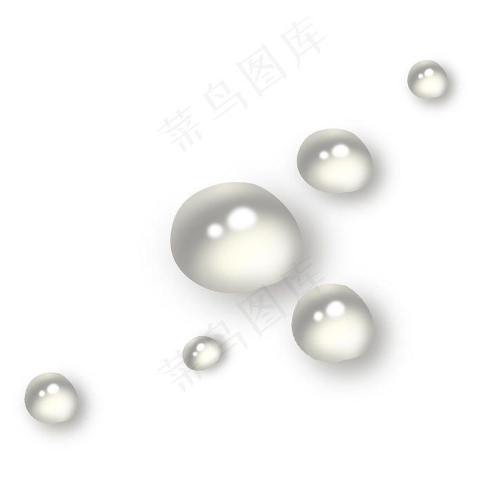 白色透明立体通透水滴,免抠元素(2000*2000px)psd模版下载