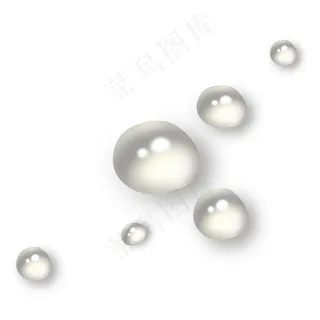 白色透明立体通透水滴,免抠元素