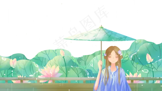 打雨伞女孩 打雨伞女孩