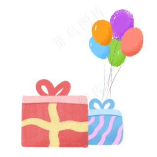 手绘儿童节气球礼物