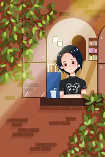 夏季夏日晴天乘凉