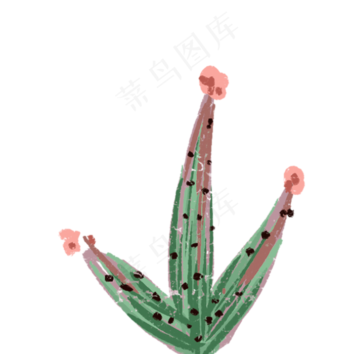 卡通春天绿色植物