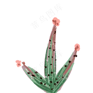 卡通春天绿色植物