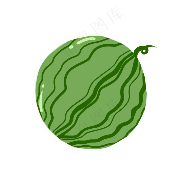 水彩手绘水果西瓜