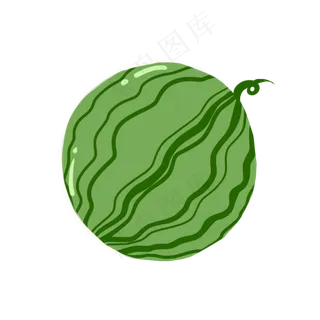 水彩手绘水果西瓜