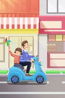 温馨场景父亲爸爸父亲节