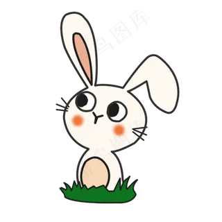 小动物十二生肖小兔子卡通兔,免抠元素