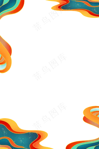 国潮新年装饰边框