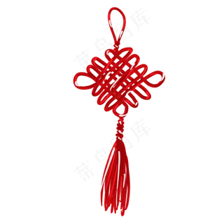 中国结新年装饰挂件,免抠元素
