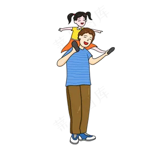 六一儿童节父亲节卡通免扣