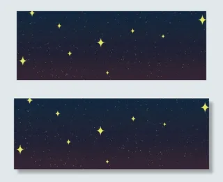 唯美梦幻四角星星空