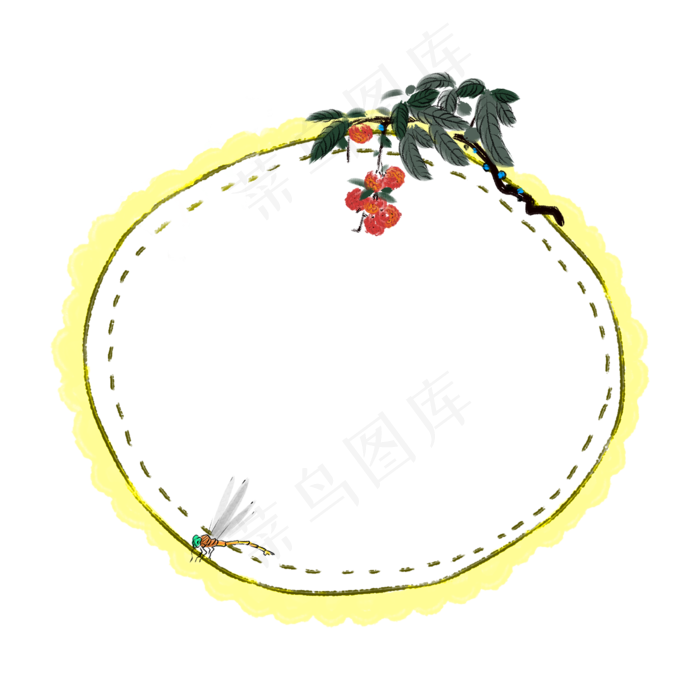 立夏圆形装饰边框