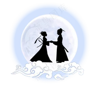 七夕情人节牛郎织女,免抠元素