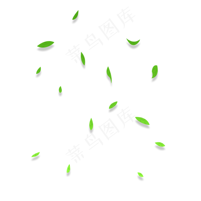 清明节漫天飞舞柳叶绿色柳叶(2000X2000(DPI:300))psd模版下载