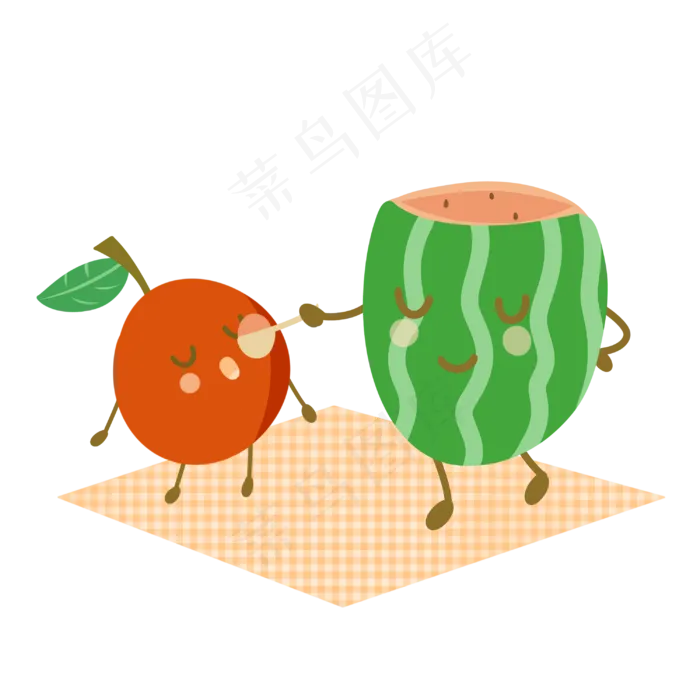 夏日水果小表情(3000X3000(DPI:300))psd模版下载