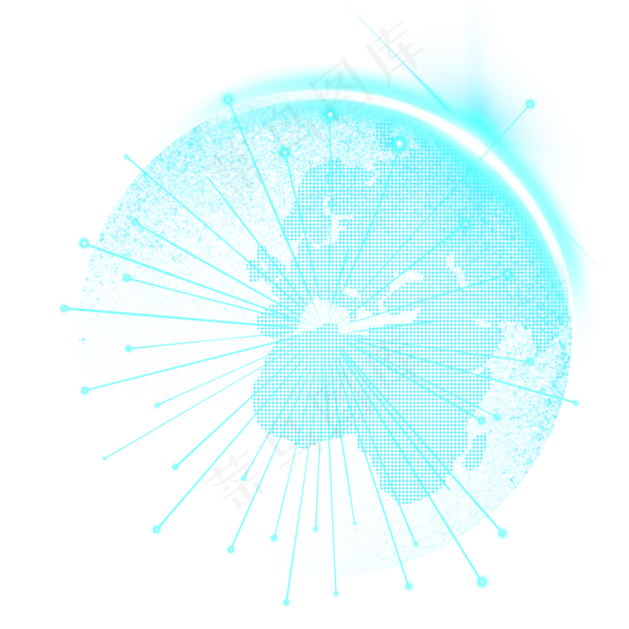 科技地球,免抠元素(3000X3000(DPI:300))psd模版下载