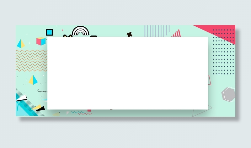 孟菲斯蓝色文艺海报banner背景