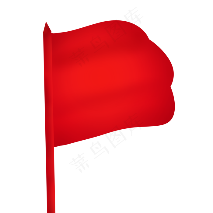 卡通矢量中国红旗帜飘飘,免抠元素(2000X2000(DPI:300))psd模版下载