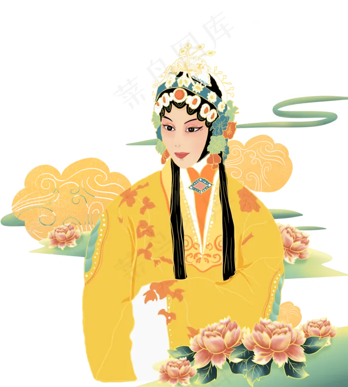 国潮京剧模特文化国粹(2000X2000(DPI:300))ai矢量模版下载