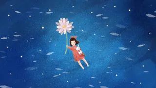 冷色调主题随风漂流治愈系