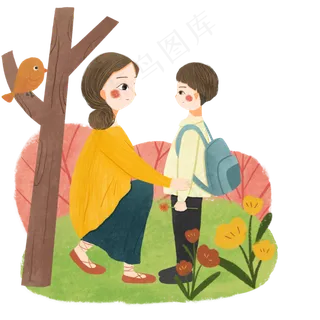 母情节上学母爱守护