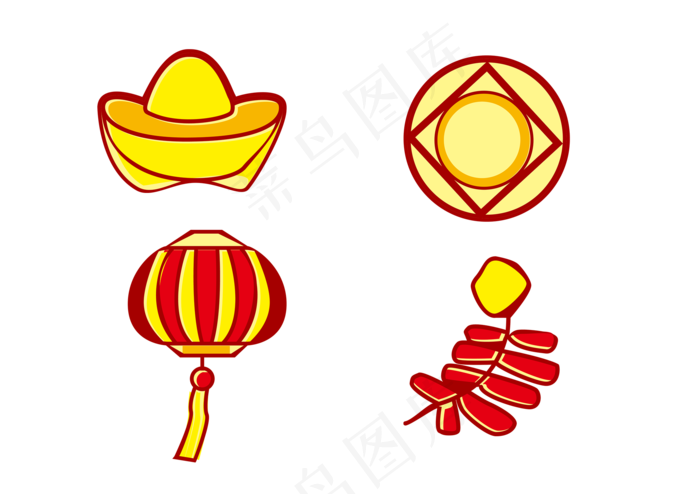 春节图标,免抠元素