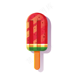 夏天卡通雪糕清凉矢量图,免抠元素