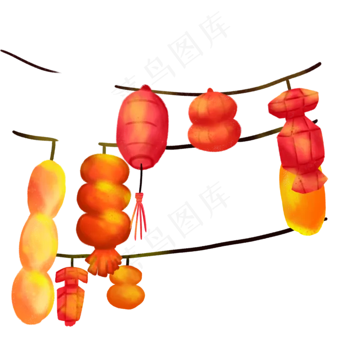 元宵节灯会花灯灯笼灯,免抠元素(2000X2000(DPI:300))psd模版下载