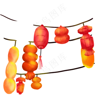 元宵节灯会花灯灯笼灯,免抠元素