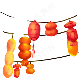 元宵节灯会花灯灯笼灯,免抠元素