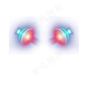 彩色探照灯,免抠元素