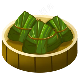 端午节竹筐里的粽子