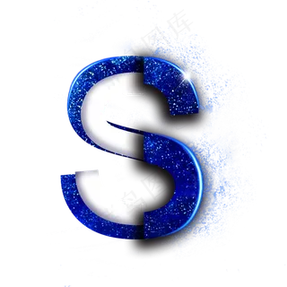 蓝色星空字母S