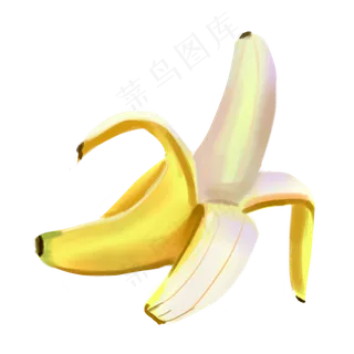 手绘卡通水果系列香蕉